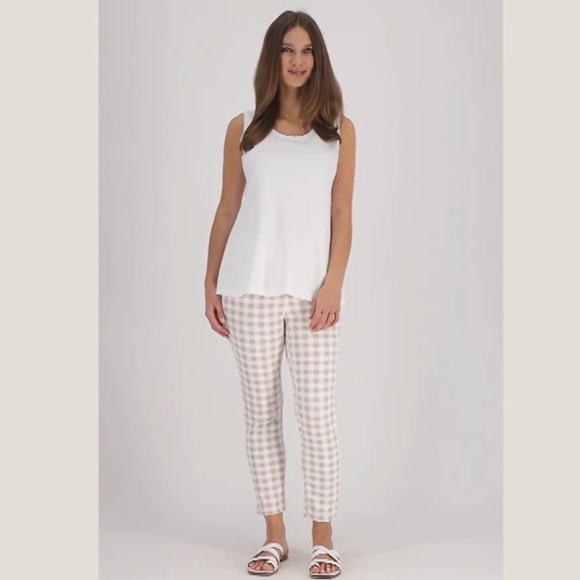 NWOT Isaac Mizrahi Gingham Pull-on Jean - Picture 2 of 15